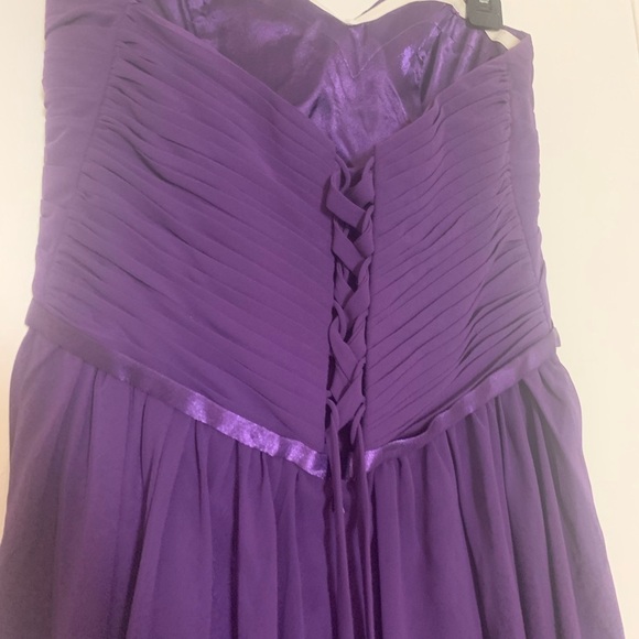 New May Queen Strapless Maxi Dress Gown Corset Top Evening Prom Purple Plum 10 - Picture 10 of 16